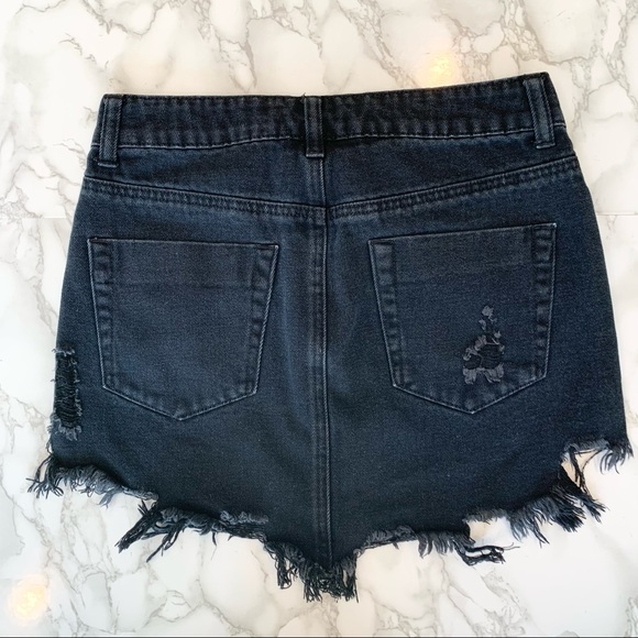 Litz Black Denim Mini Skirt - Picture 7 of 7